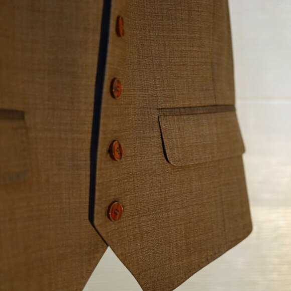 Ted Baker Tan Sport Coat and matching Waistcoat - Picture 2 of 10